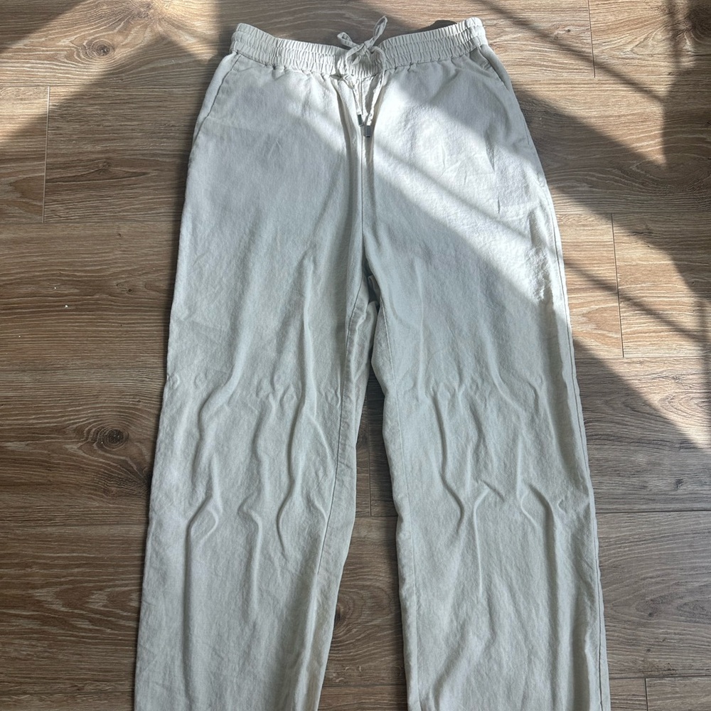 Zara linen style flowy pants